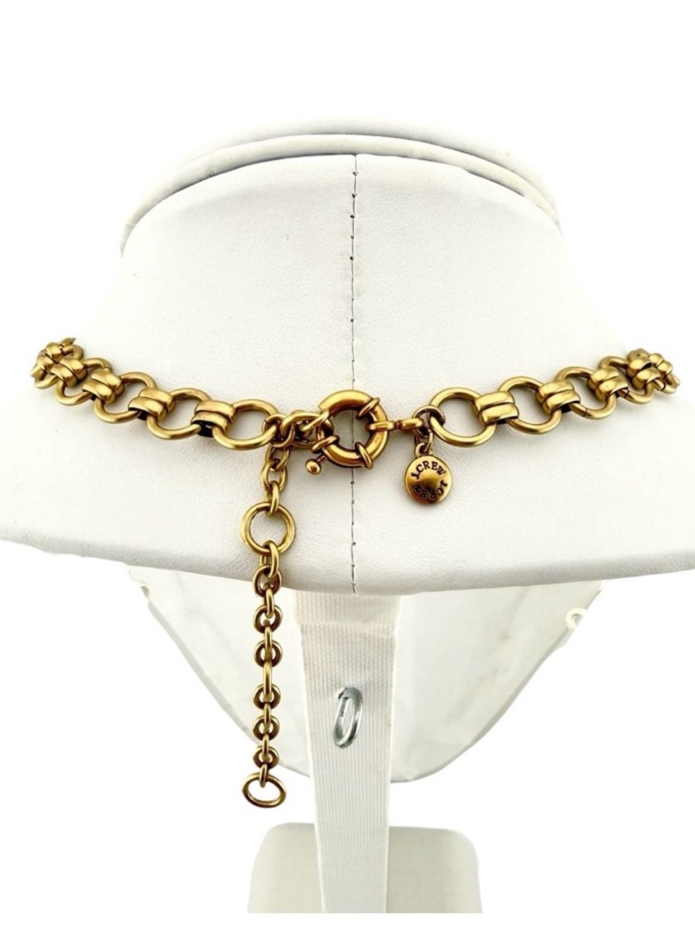 Rare Retired J.Crew Crystal Floral Statement Necklace Gold Multicolor - Picture 5 of 5